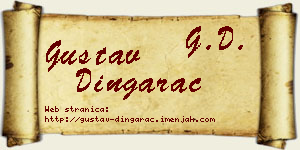Gustav Dingarac vizit kartica